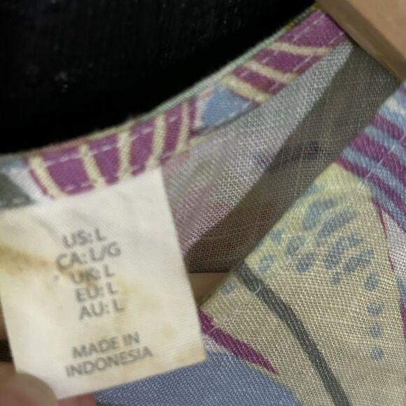 C&C California Linen Dress Size Medium Sleeveless Shift Colorful Floral Print - Picture 6 of 9